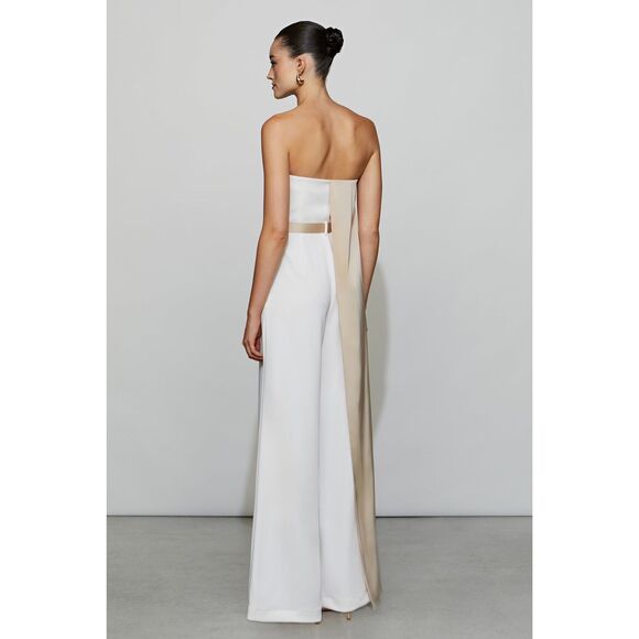 ET OCHS Winston Jumpsuit in Vanilla & Ivory US 6 $528 - Picture 2 of 12